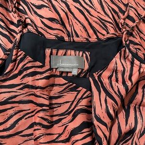 Anthropologie Zebra Stripe Dress in Black and Orange